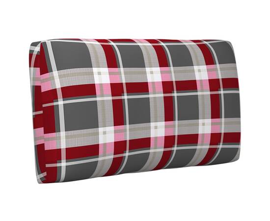 Perne pentru canapea din paleți, 3 buc., roșu, model carouri, 6 image