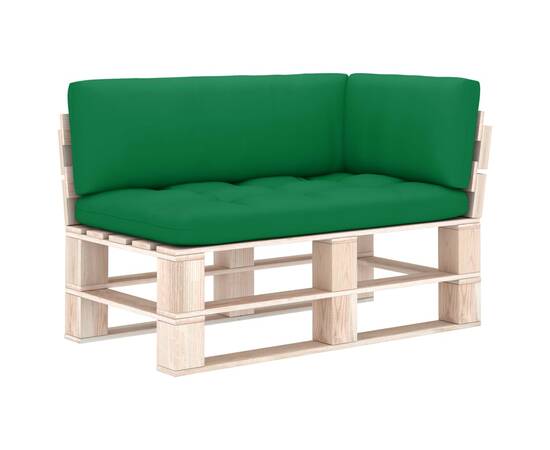 Perne pentru canapea din paleți, 3 buc., verde