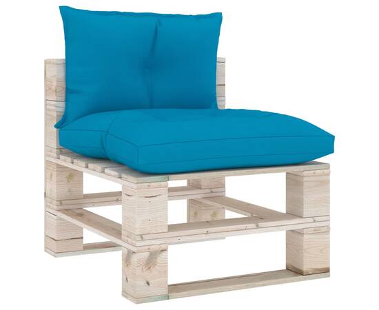 Perne pentru canapea din paleți 2 buc, albastru, textil
