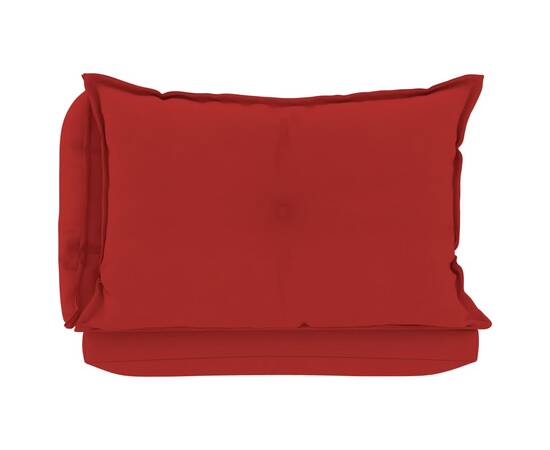 Perne pentru canapea din paleți 3 buc, roșu, material textil, 5 image