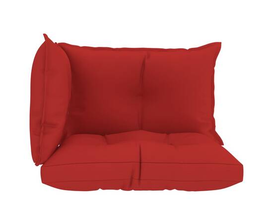 Perne pentru canapea din paleți 3 buc, roșu, material textil, 3 image