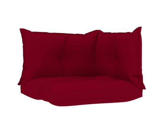 Perne pentru canapea din paleți 3 buc, roșu vin, textil, 2 image