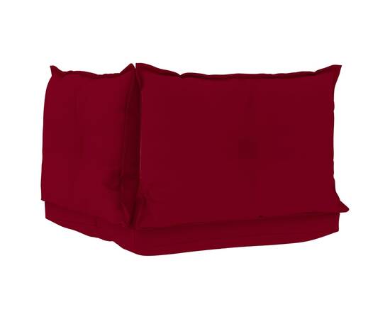Perne pentru canapea din paleți 3 buc, roșu vin, textil, 4 image