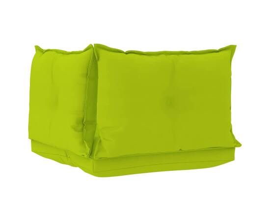 Perne pentru canapea din paleți 3 buc, verde crud, textil, 4 image