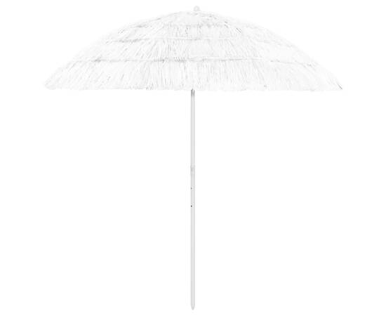 Umbrelă de plajă, alb, 240 cm