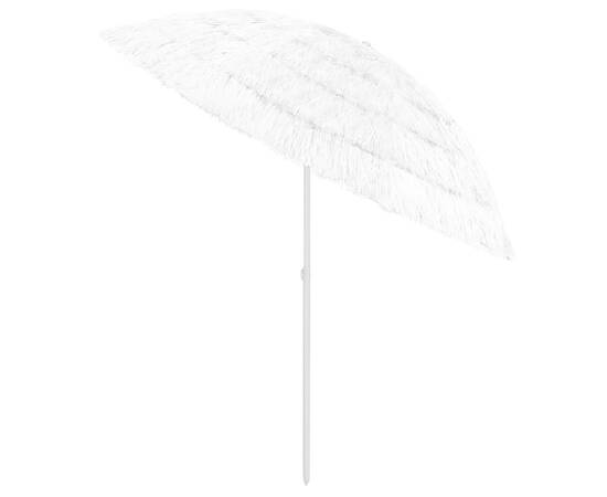 Umbrelă de plajă, alb, 240 cm, 4 image