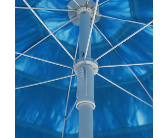 Umbrelă de plajă, albastru, 240 cm, 2 image