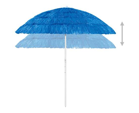 Umbrelă de plajă, albastru, 240 cm, 3 image