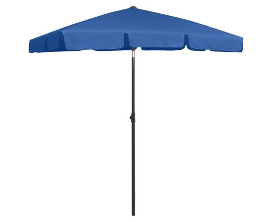 Umbrelă de plajă, albastru azuriu, 180x120 cm, 4 image