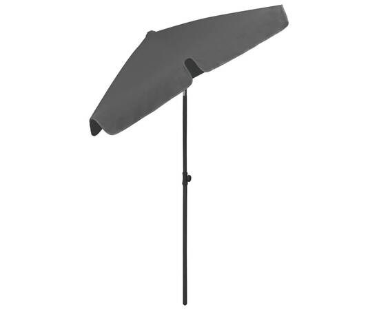 Umbrelă de plajă, antracit, 180x120 cm, 6 image