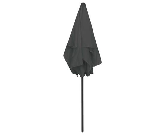 Umbrelă de plajă, antracit, 180x120 cm, 7 image