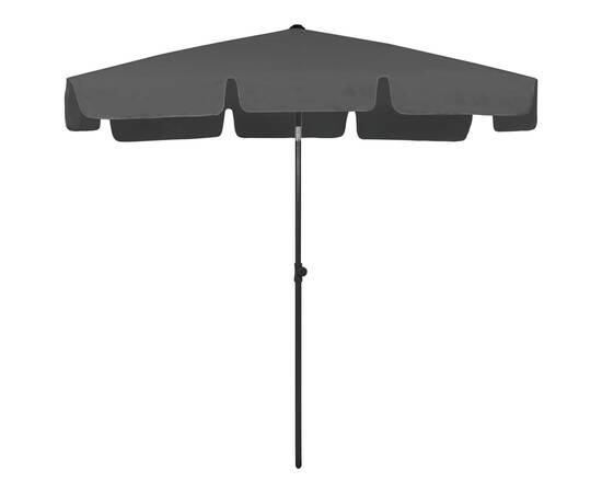 Umbrelă de plajă, antracit, 200x125 cm, 4 image