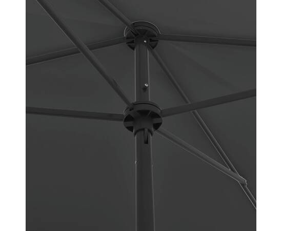Umbrelă de plajă, antracit, 200x125 cm, 2 image