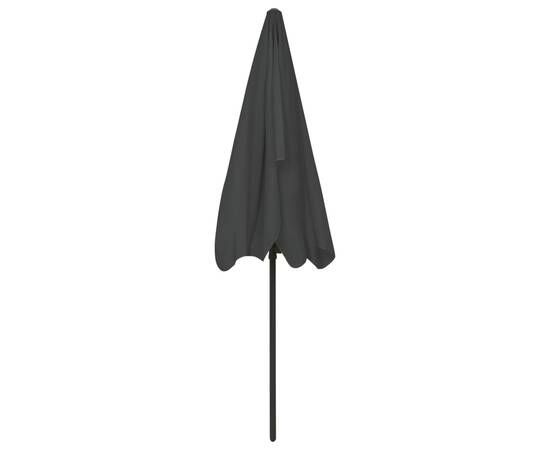 Umbrelă de plajă, antracit, 200x125 cm, 7 image