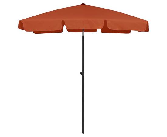 Umbrelă de plajă, cărămiziu, 180x120 cm