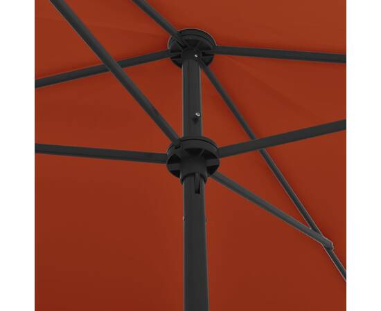 Umbrelă de plajă, cărămiziu, 200x125 cm, 2 image