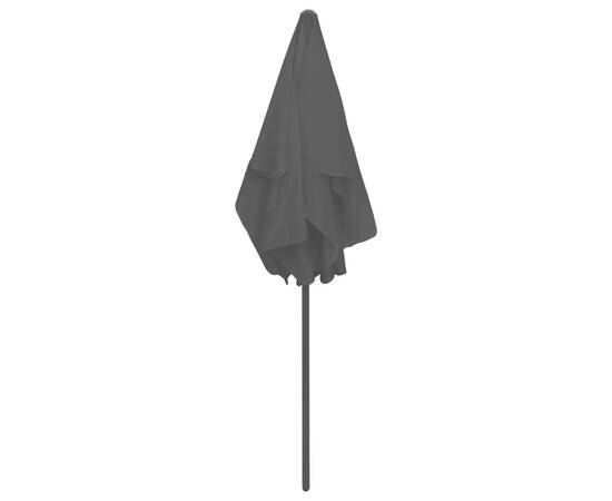 Umbrelă de plajă, negru, 180x120 cm, 7 image