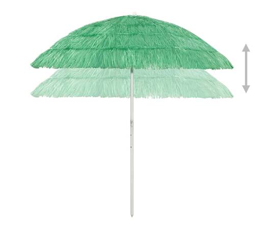 Umbrelă de plajă, verde, 240 cm, 4 image