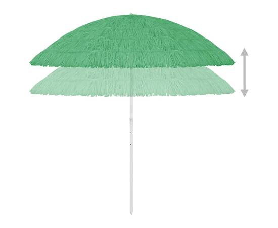 Umbrelă de plajă, verde, 300 cm, 5 image