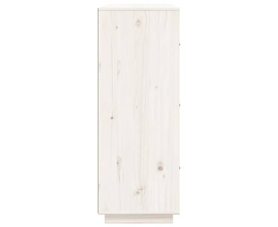 Dulap înalt, alb, 67x40x108,5 cm, lemn masiv de pin, 7 image