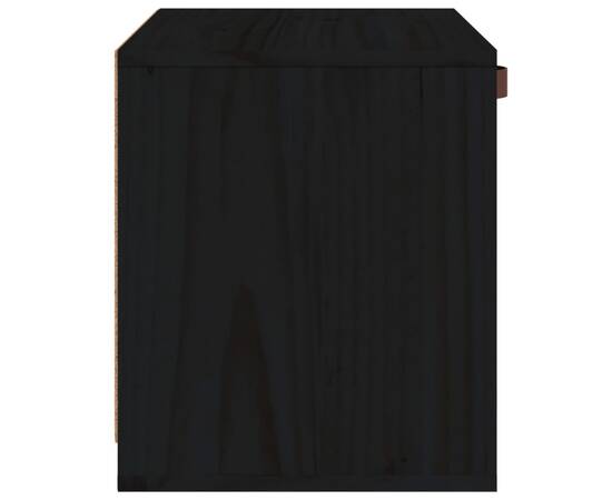 Dulap de perete, negru, 40x30x35 cm, lemn masiv de pin, 4 image
