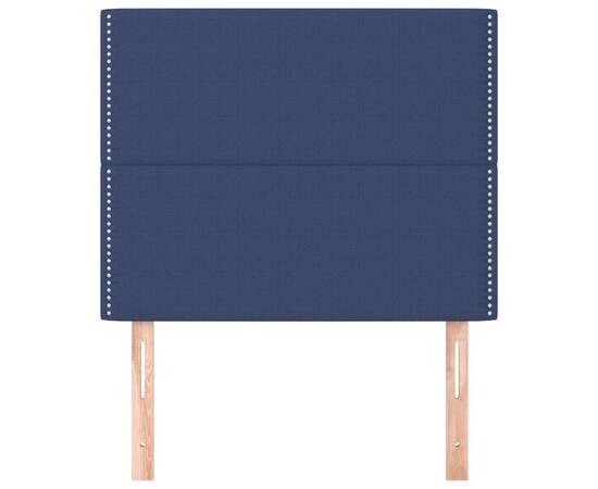 Tăblii de pat, 2 buc, albastru, 80x5x78/88 cm, textil, 3 image