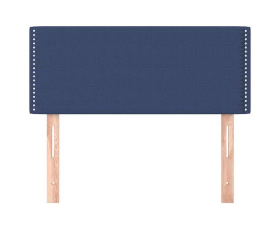 Tăblie de pat, albastru, 100x5x78/88 cm, textil, 3 image