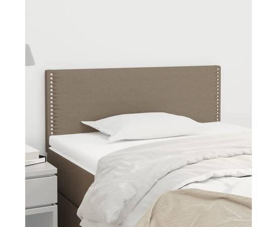 Tăblie de pat, gri taupe, 100x5x78/88 cm, textil