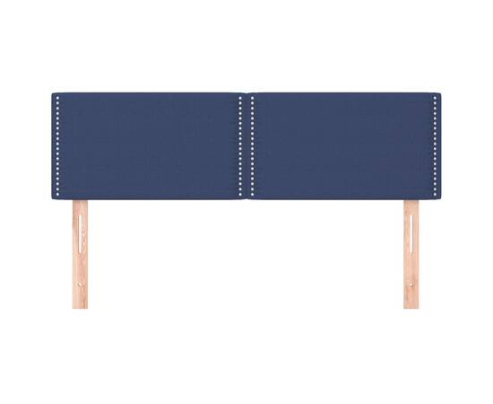 Tăblii de pat, 2 buc., albastru, 72x5x78/88 cm, textil, 3 image