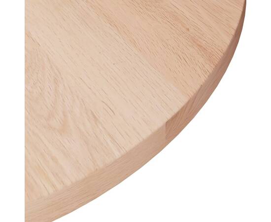 Blat de masă rotund, Ø30x1,5 cm, lemn masiv stejar netratat, 3 image