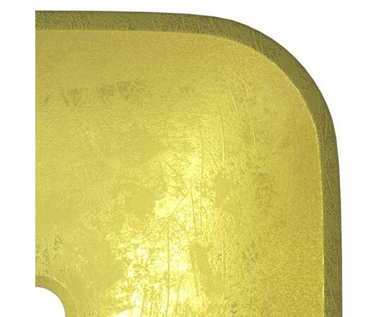 Chiuvetă din sticlă, auriu, 42x42x14 cm, 5 image