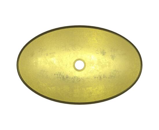 Chiuvetă din sticlă securizată, auriu, 54,5x35x15,5 cm, 5 image