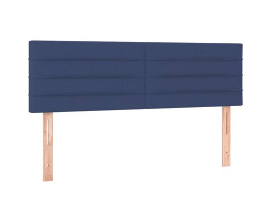 Tăblii de pat, 2 buc., albastru, 72x5x78/88 cm, textil, 2 image