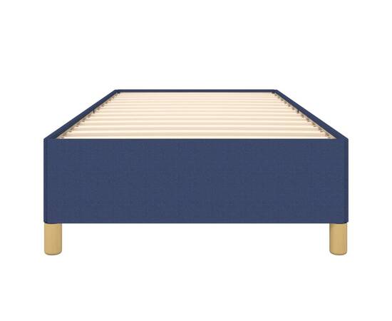 Cadru de pat, albastru, 90x190 cm, material textil, 5 image