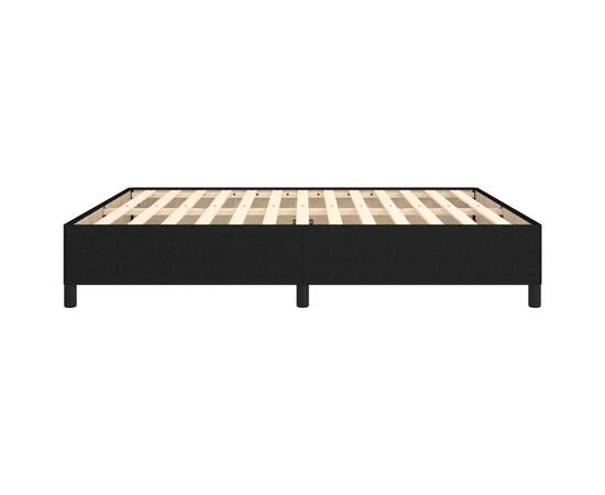 Cadru de pat, negru, 180 x 200 cm, material textil, 6 image