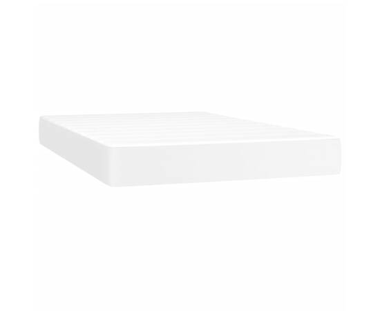 Saltea de pat cu arcuri, alb, 120x200x20 cm, piele ecologică, 2 image