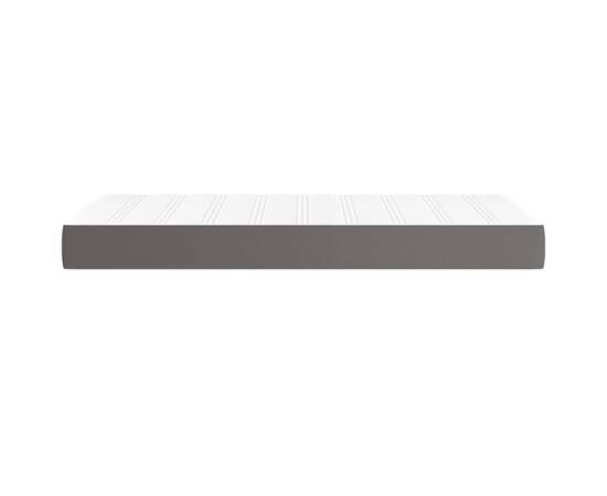 Saltea de pat cu arcuri, gri, 100x200x20 cm, piele ecologică, 4 image