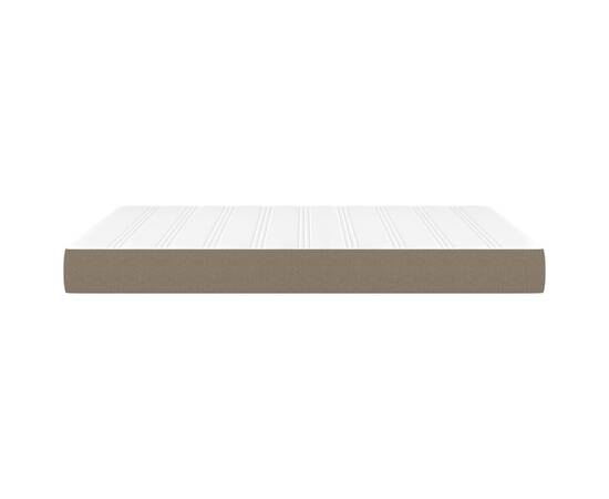 Saltea de pat cu arcuri, gri taupe, 140x190x20 cm, textil, 4 image