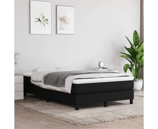 Saltea de pat cu arcuri, negru, 120x200x20 cm, textil
