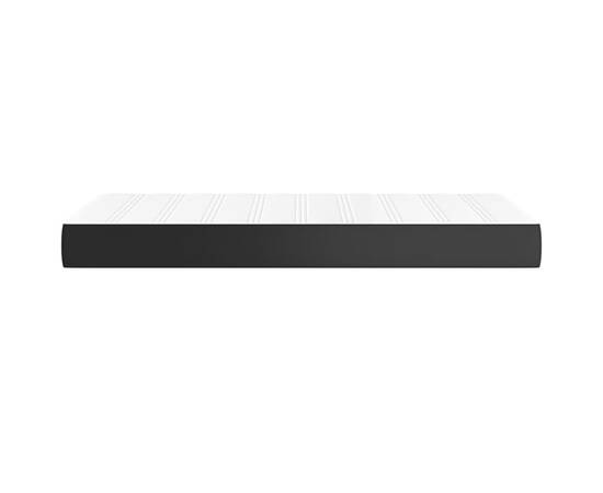 Saltea de pat cu arcuri, negru, 80x200x20 cm, piele ecologică, 4 image