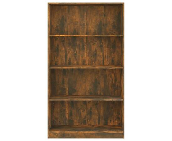 Bibliotecă 4 niveluri stejar fumuriu 80x24x142 cm lemn compozit, 4 image