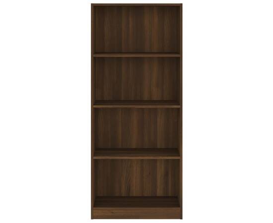 Bibliotecă cu 4 niveluri stejar maro 60x24x142 cm lemn compozit, 4 image