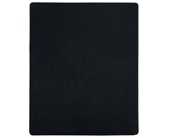 Cearșaf de pat cu elastic, 2 buc., negru, 160x200 cm, bumbac, 2 image