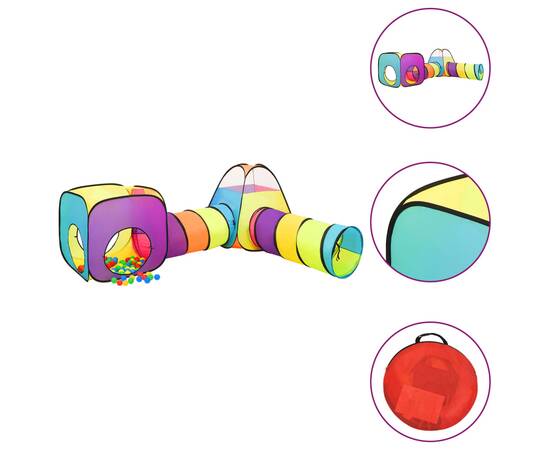 Cort de joacă pentru copii, multicolor, 190x264x90 cm, 3 image