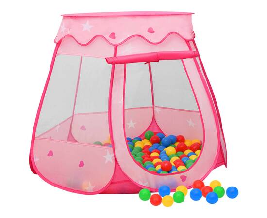 Cort de joacă pentru copii, roz, 102x102x82 cm