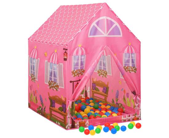 Cort de joacă pentru copii, roz, 69x94x104 cm, 3 image