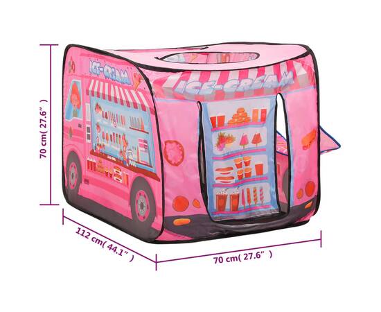 Cort de joacă pentru copii, roz, 70x112x70 cm, 9 image