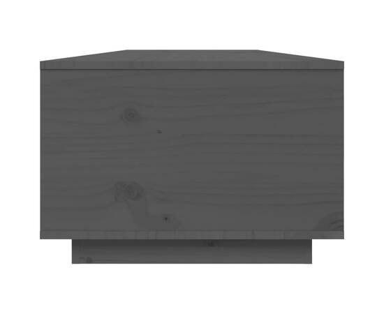 Măsuță de cafea, gri, 80x50x35,5 cm, lemn masiv de pin, 8 image