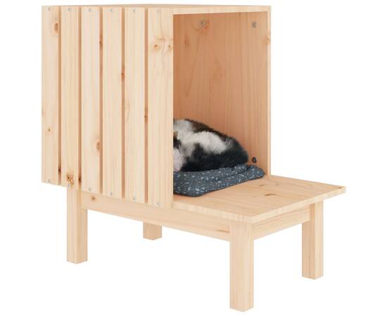 Casă pentru pisici, 60x36x60 cm, lemn masiv de pin, 4 image