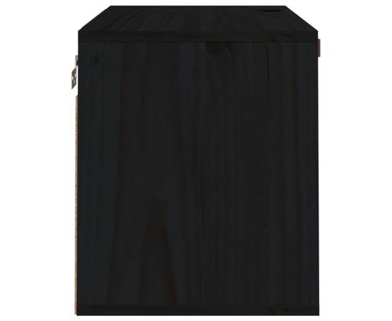 Dulap de perete, negru, 60x30x35 cm, lemn masiv de pin, 4 image